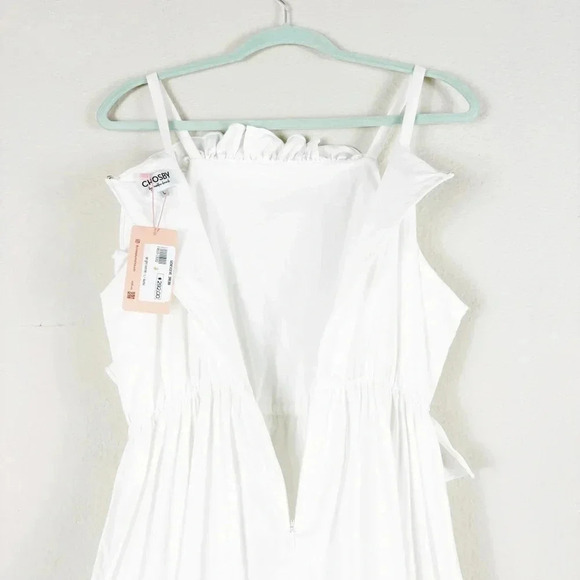 NWT Crosby by Mollie Burch Genevieve Midi Dress in Bright White size L - Picture 10 of 16